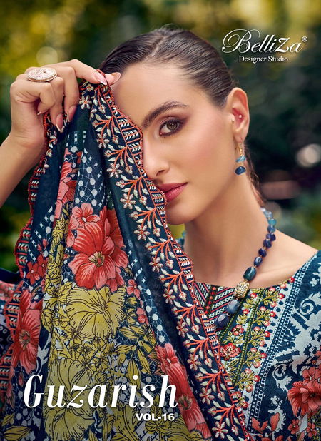 Guzarish Vol 16 By Belliza Embroidery Cotton Printed Dress Material Wholesale Shop In Surat Catalog