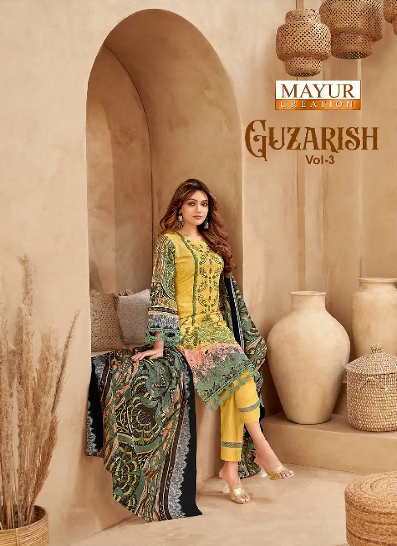 Guzarish Vol 3 By Mayur Cotton Printed Dress Material Wholesale In India Catalog