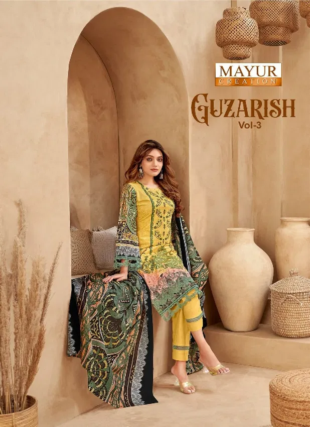 Guzarish Vol 3 By Mayur Cotton Printed Dress Material Wholesale In India