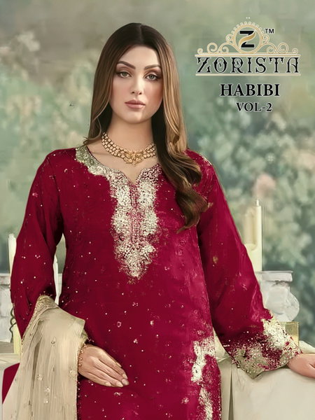Habibi Vol 2 By Zorista Zimmi Choo Online Pakistani Plazzo Suits Wholesale