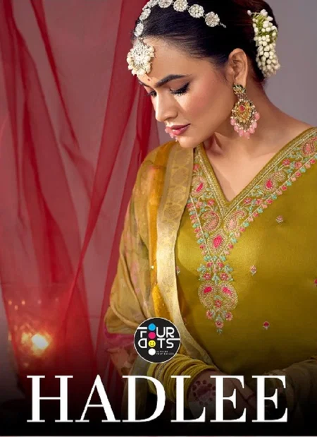 Hadlee By Fourdots Jam Cotton With Jarkan Work Dress Material Wholesale Online