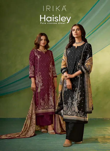 Haisley By Irika Pashmina Printed Designer Dress Material Wholesale Market In Surat