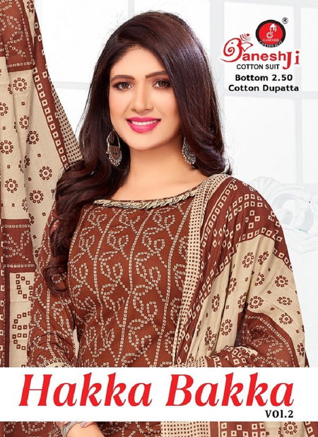 Hakka bakka Vol 2 By Ganeshji Heavy Cotton Printed Dress Material Wholesale Online Catalog