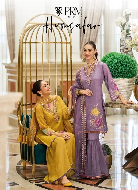 Hamsafar By Prm Organza Crush Designer Salwar Kameez Wholesale Price In Surat