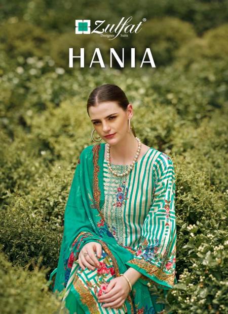 Hania By Zulfat Designer Printed Cotton Dress Material Wholesale Price In Surat
 Catalog