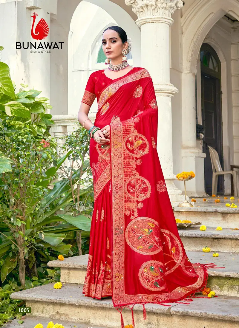 Hans Vol 2 By Bunawat Silk Wedding Wear Saree Suppliers In India Catalog