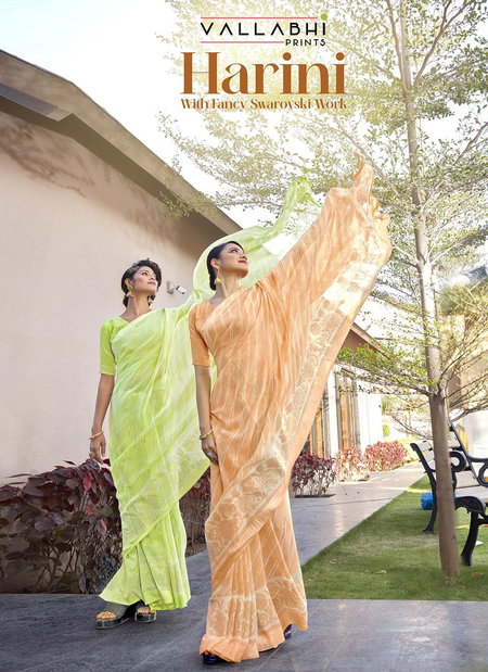 Harini By Vallabhi Printed Designer Georgette Sarees Wholesale Market In Surat