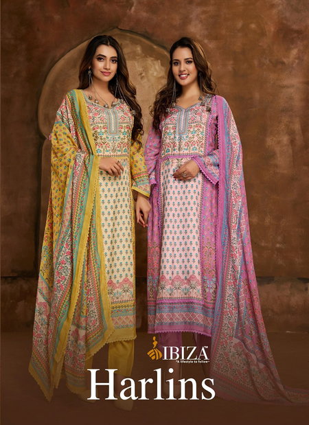 Harlins By Ibiza Bemberg Maslin Printed Salwar Kameez Wholesalers In Surat
