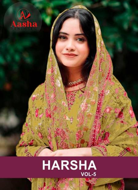 Harsha Vol 5 By Aasha 1064 A To D Cotton Embroidery Pakistani Suits Wholesale Price In Surat
 Catalog