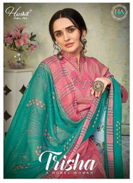 Harshit Trisha Latest Fancy Casual Wear Digital Printed With Mirror Work Designer Dress Material Collection
 Catalog