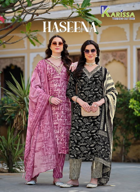 Haseena By Karissa Liva Rayon Foil Printed Kurti With Bottom Dupatta Wholesale Market In Surat Catalog