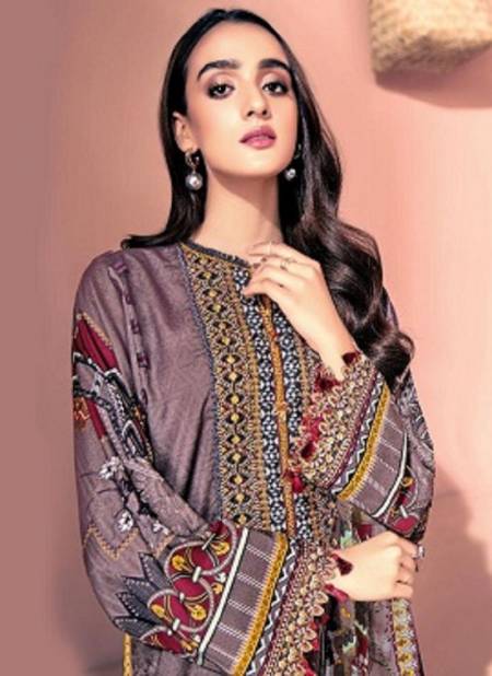 Hayat Luxury Lawn Karachi Latest Fancy Festive Wear lawn cotton Top And Bottom With Mal Mal Printed Dupatta Dress Materials Collection Catalog