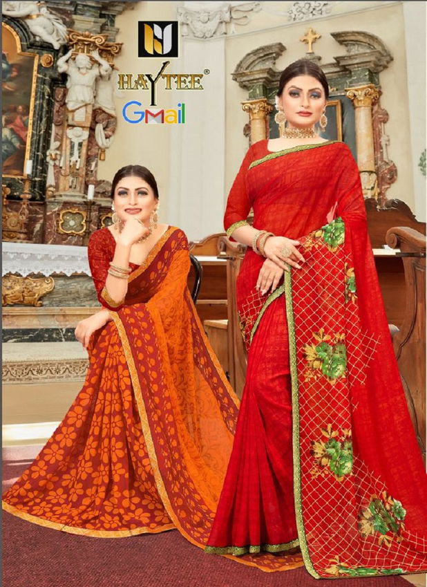 Haytee Gmail 85 Latest Collection Of Dani Printed Daily Wear Saree 