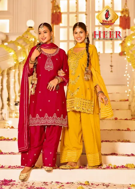 Heer By Shruti Chinon Farshi Salwar Set Wholesale Market In Surat
