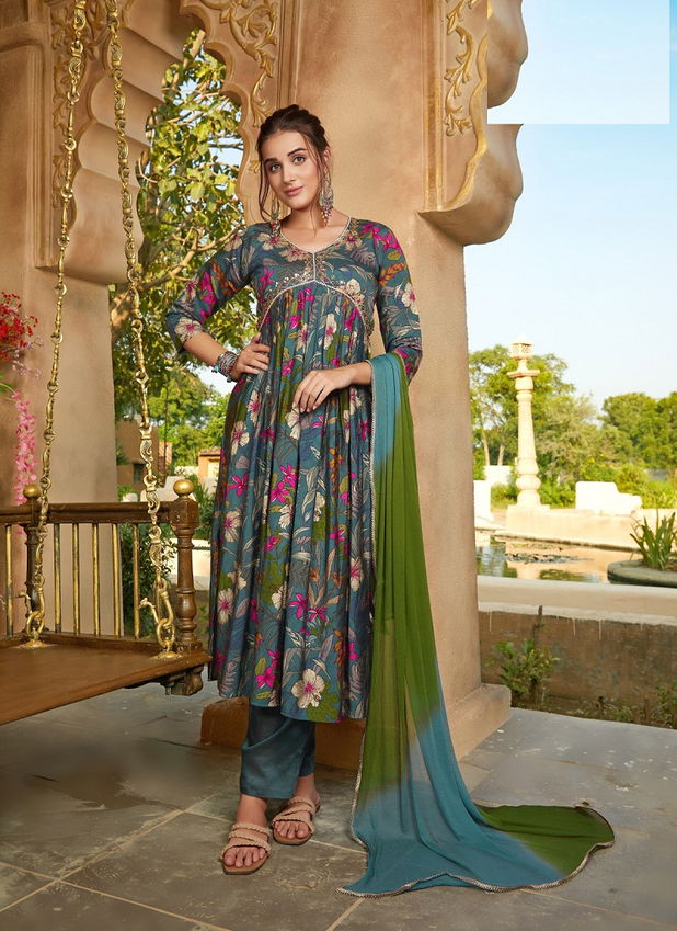 Heeriye Vol 2 By Pirohi Masleen Print Kurti With Bottom Dupatta