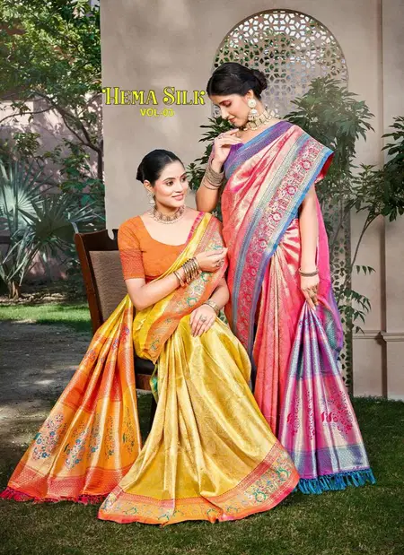 Hema Silk 3 By Bunawat Kanjivaram Silk Occasion Wear Saree Wholesale Market In Surat
