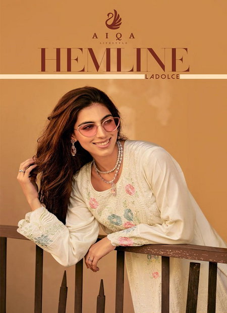 Hemline Ladolce By Aiqa Bemrg Muslin Silk Designer Salwar Kameez Exporters In India