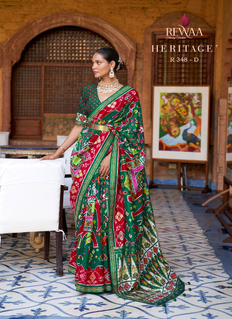 Heritage By Rewaa Pure Silk Designer Patola Sarees Exporters In India Catalog