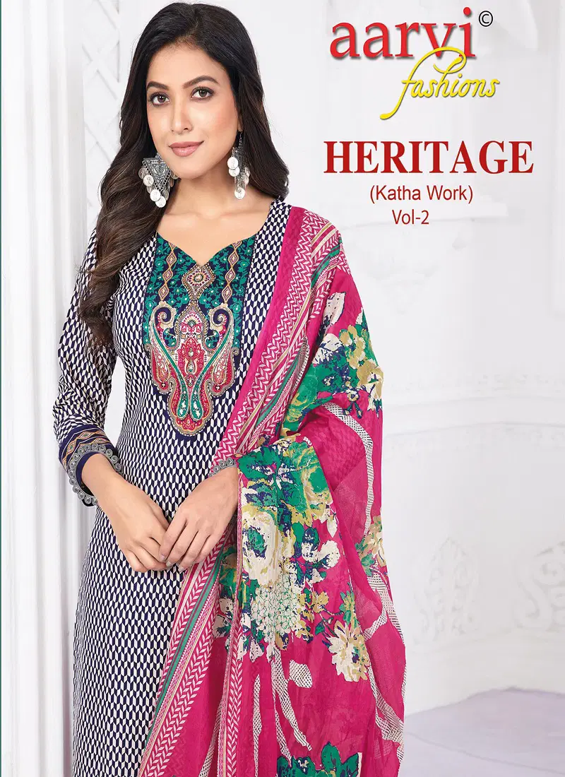 Heritage Vol 2 By Aarvi Cotton Printed Readymade Dress Wholesale Shop In Surat Catalog