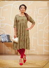 Hetvi Forum Casual Wear Rayon Printed Designer Anarkali Kurtis Collection
