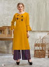Hetvi Nidhi Ethnic Wear Rayon Designer Printed Kurtis With Bottom Collection