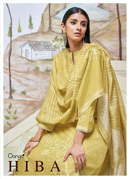 Hiba By Ganga Embroidery Premium Cotton Dress Material Wholesale Shop In Surat Catalog