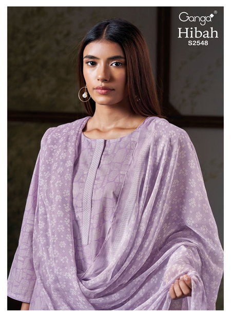 Hibah 2548 By Ganga Printed Premium Cotton Dress Material Suppliers In India