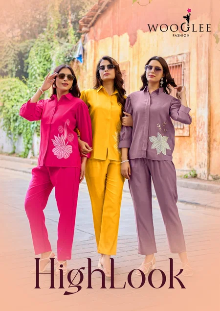 High Look By Wooglee Russian Viscose Silk Bulk Co Ord Set Orders In India