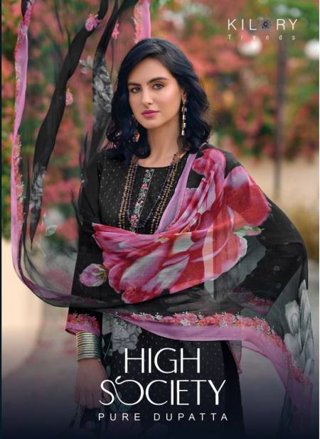 High Society By Kilory Lawn Cotton Embroidery Printed Designer Salwar Suits Wholesale Price In Surat Catalog