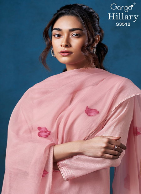 Hillary 3512 By Ganga Mal Chanderi Embroidery Salwar Suit Wholesale Online