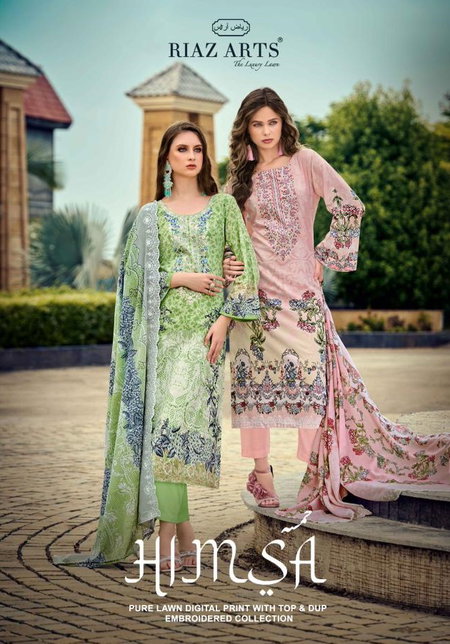 Himsa By Riaz Arts Cambric Cotton Surat Dress Material Wholesale Market
