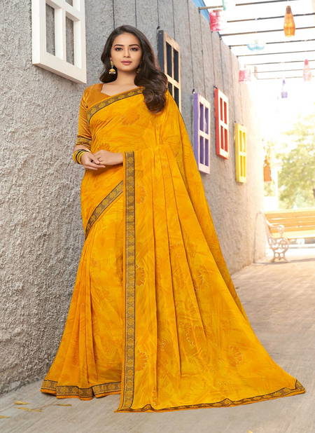 Hirva Mishri Latest fancy Designer Regular casual Wear Heavy Georgette Printed Saree Collection
 Catalog