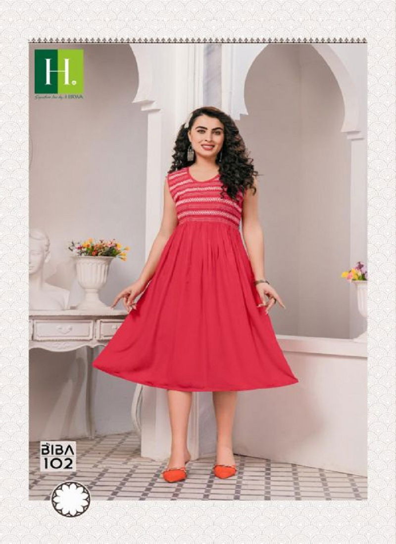 Hirwa Biba Designer Kurti Catalog