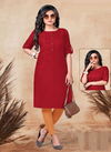Hirwa Essential 4 Fancy Stylish Casual Wear Cotton Kurti Collection