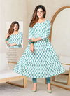 Hirwa Mirrors Heavy Rayon Printed Ethnic Wear Anarkali Kurti Collection
