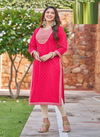 Hiva Tamanaa Ethnic Wear Rayon Embroidery Work Latest Kurti Collection