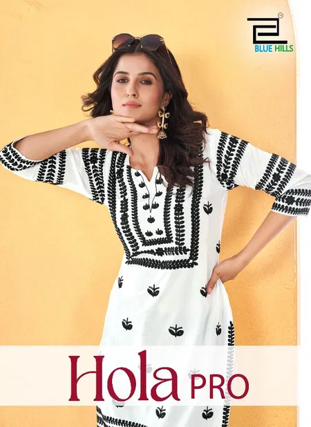 Hola Pro By Blue Hills Rayon Side Cut Designer Short Kurti wholesale Shop In Surat
 Catalog