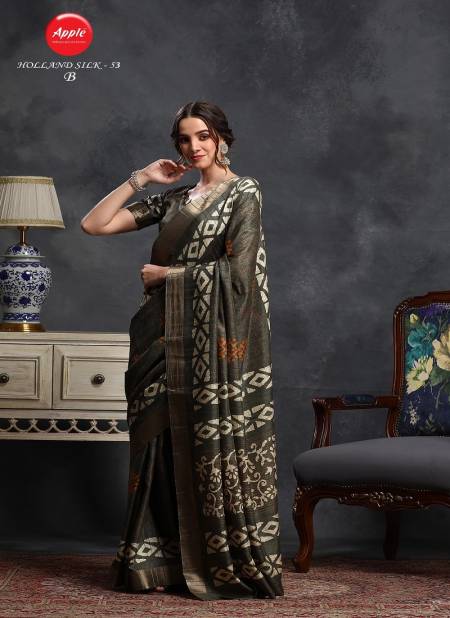 Holland 53 By Apple Silk Blend Printed Sarees Wholesale Clothing Suppliers In India
 Catalog