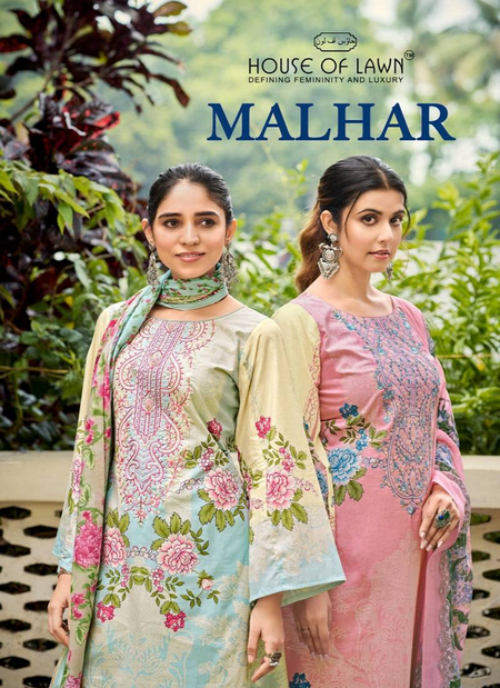 House Of Lawn Malhar Cotton Digital Printed Pakistani Suits Wholesalers In Surat
