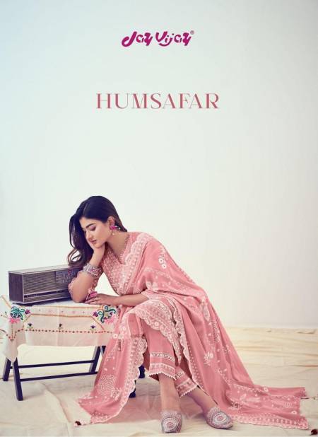 Humsafar By Jay Vijay Embroidery Block Print Designer Salwar Suits Wholesale Price In Surat Catalog