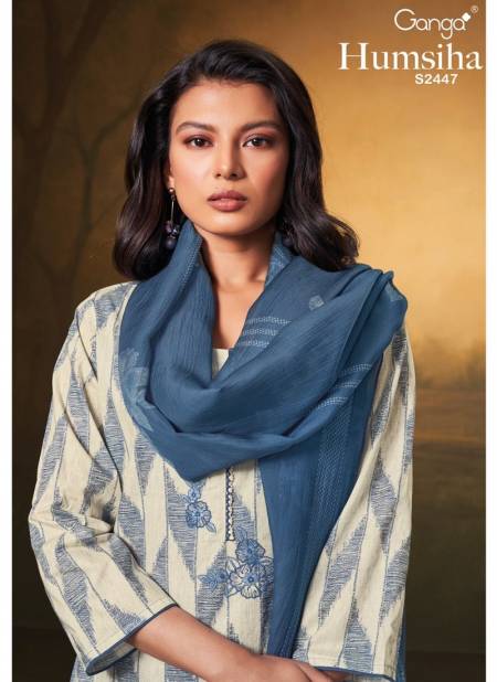 Humsiha 2447 By Ganga Digital Printed Cotton Dress Material Wholesale Market In Surat