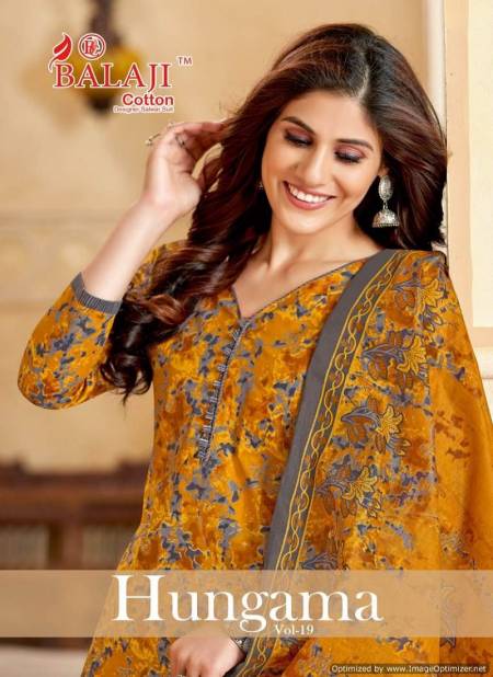 Hungama Vol 19 By Balaji Daily Wear Premium Cotton Dress Material Wholesale Shop In Surat
 Catalog