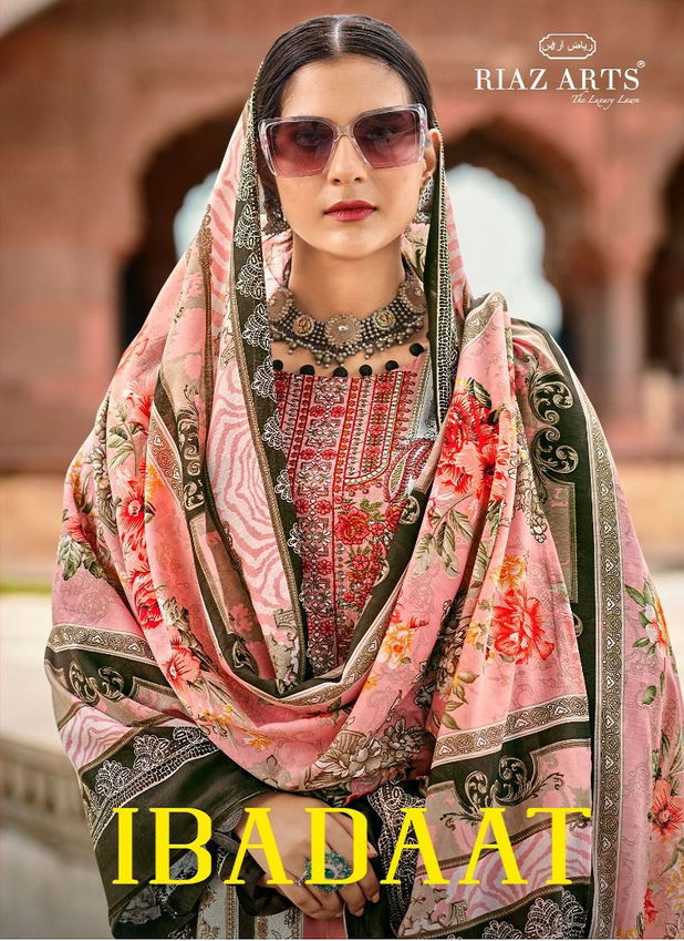 Ibadaat 24001 By Riaz Arts Lawn Digital Printed Dress Material Orders In India