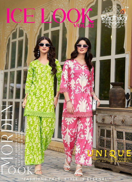 Ice Look Vol 2 By Radhika Cotton Printed Co Ord Set Exporters In India