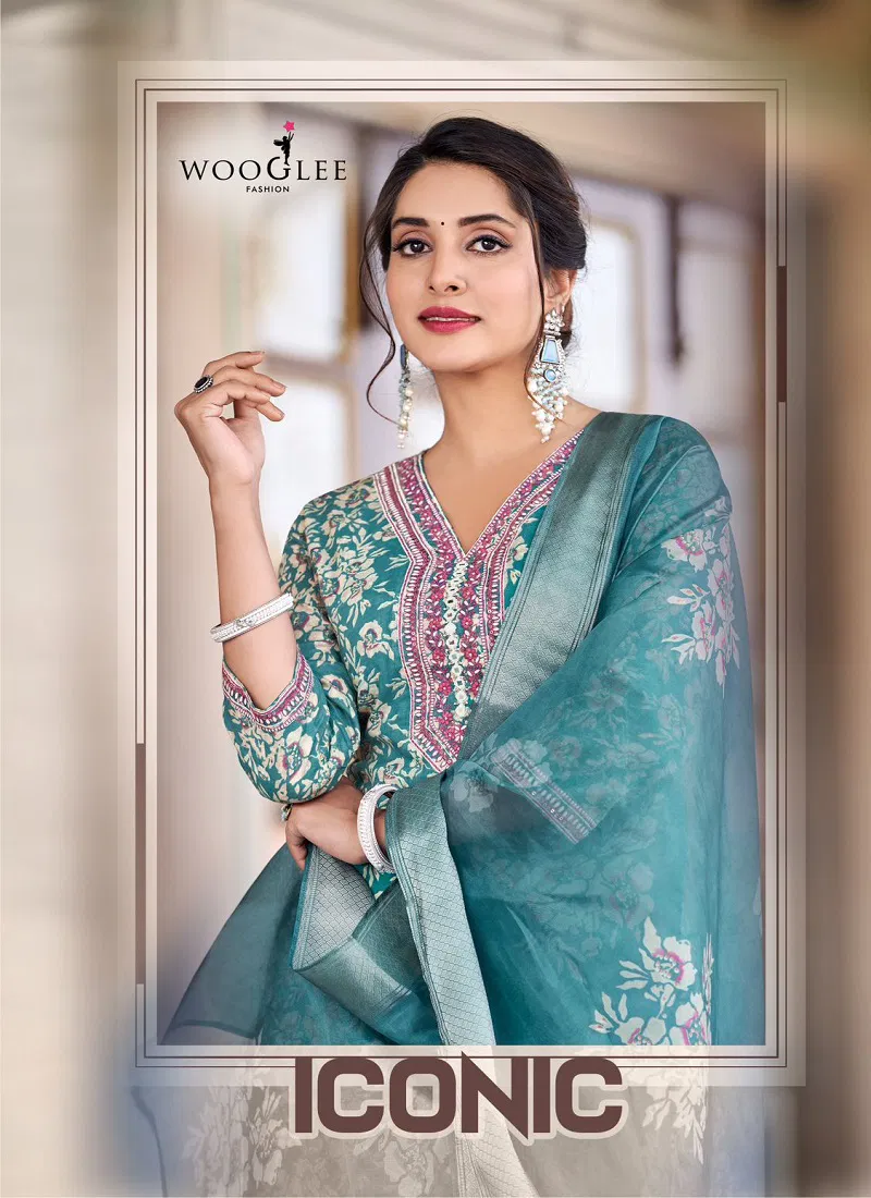 Iconic By Wooglee Pure Cotton Designer Kurtis With Bottom Dupatta Wholesale Market In Surat Catalog