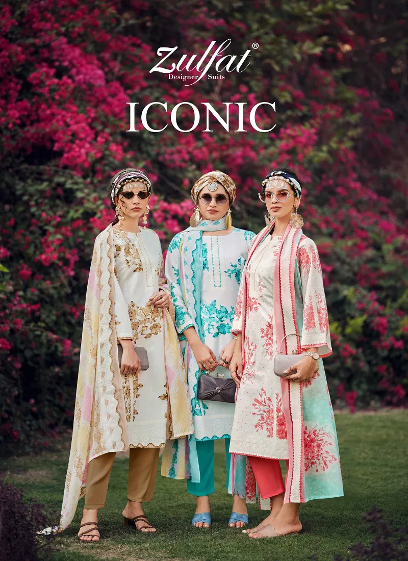 Iconic by Zulfat Pure Cotton Printed Dress Material Wholesale Market In Surat