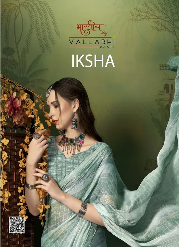 Iksha By Vallabhi Printed Georgette Daily Wear Sarees Exporters In India