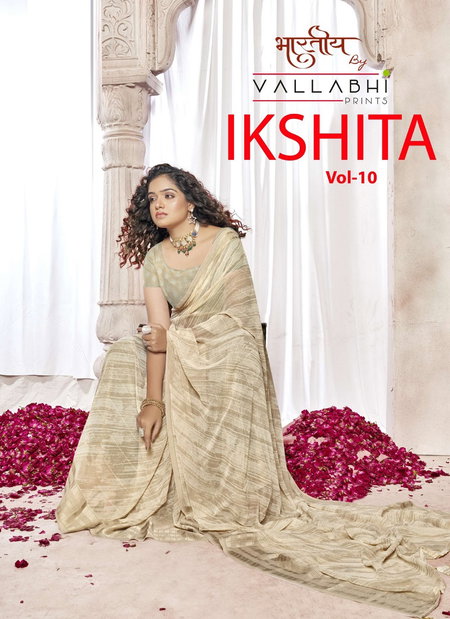 IKSHITA 10 By Vallabhi Georgette Printed Sarees Wholesale Shop In Surat