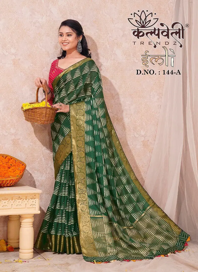 Imli 144 By Kalpatru Printed Corsa Silk Sarees Wholesale Shop In Surat  Catalog