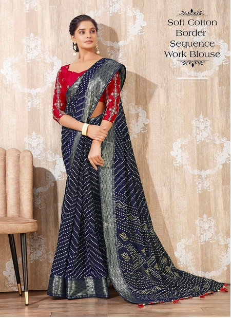 Imli 84 By Kalpatru Soft Cotton Bandhani Printed Sarees Wholesale Shop In Surat